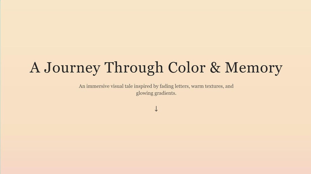 Gradient Story Website Template • Creative Portfolio HTML • Animated