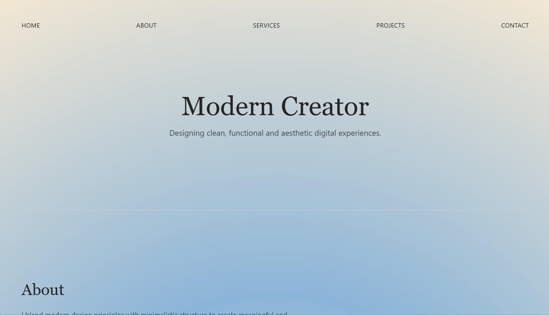 Modern Creator Portfolio Website Template – Minimalist HTML Landing ...