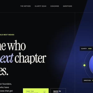 Bold Coach Website Template | Dark Luxury Personal Brand Website | Editable HTML CSS JavaScript Download