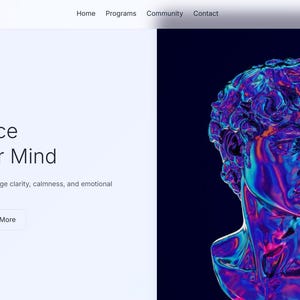 Mental Health Website Template | Clean Modern Landing Page | HTML Responsive Design