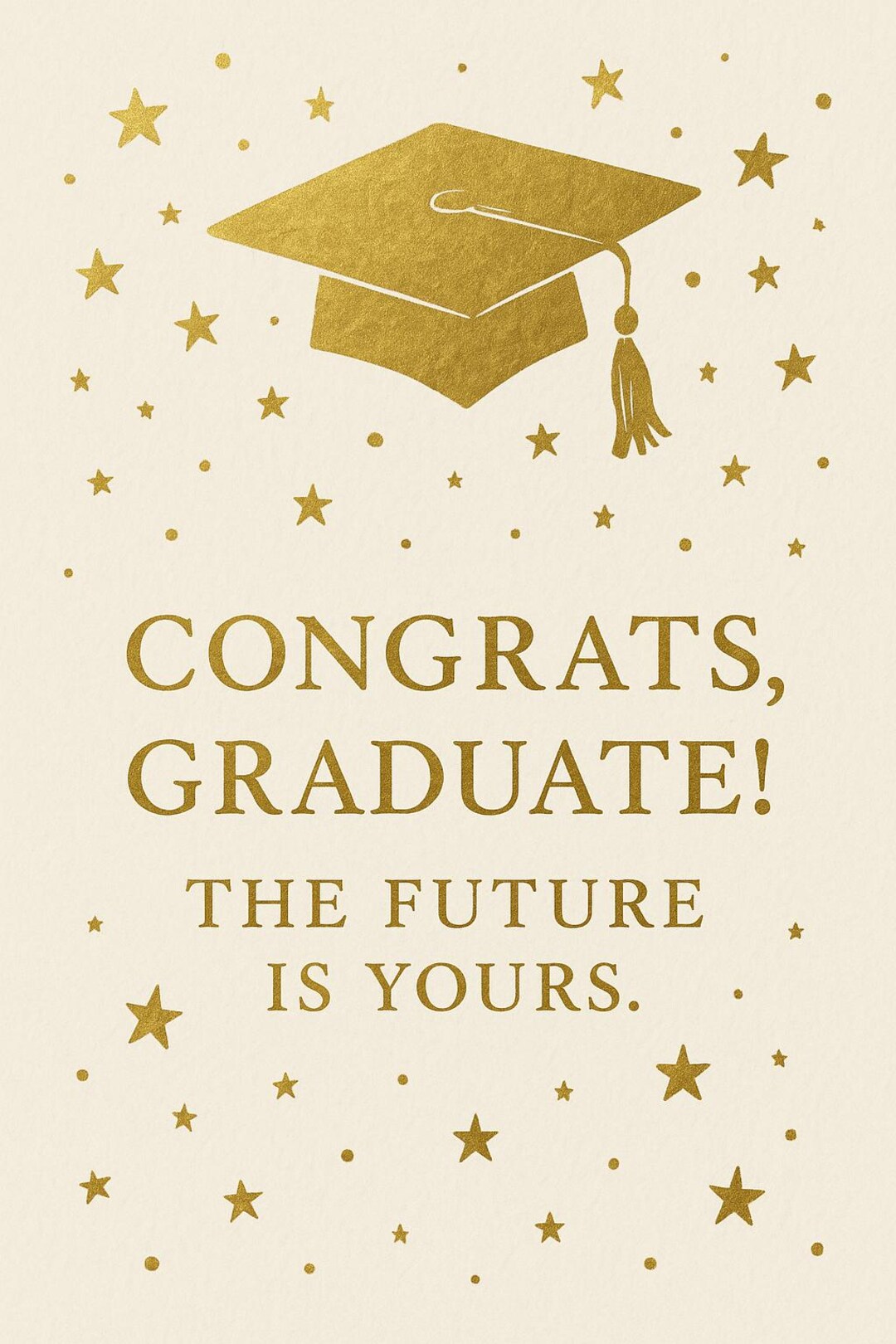 Gold Graduation Card Printable – Congrats Graduate Card, Digital ...