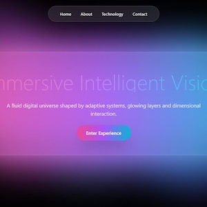 Futuristic Website Template | Glassmorphism Landing Page | Animated HTML Tailwind Design