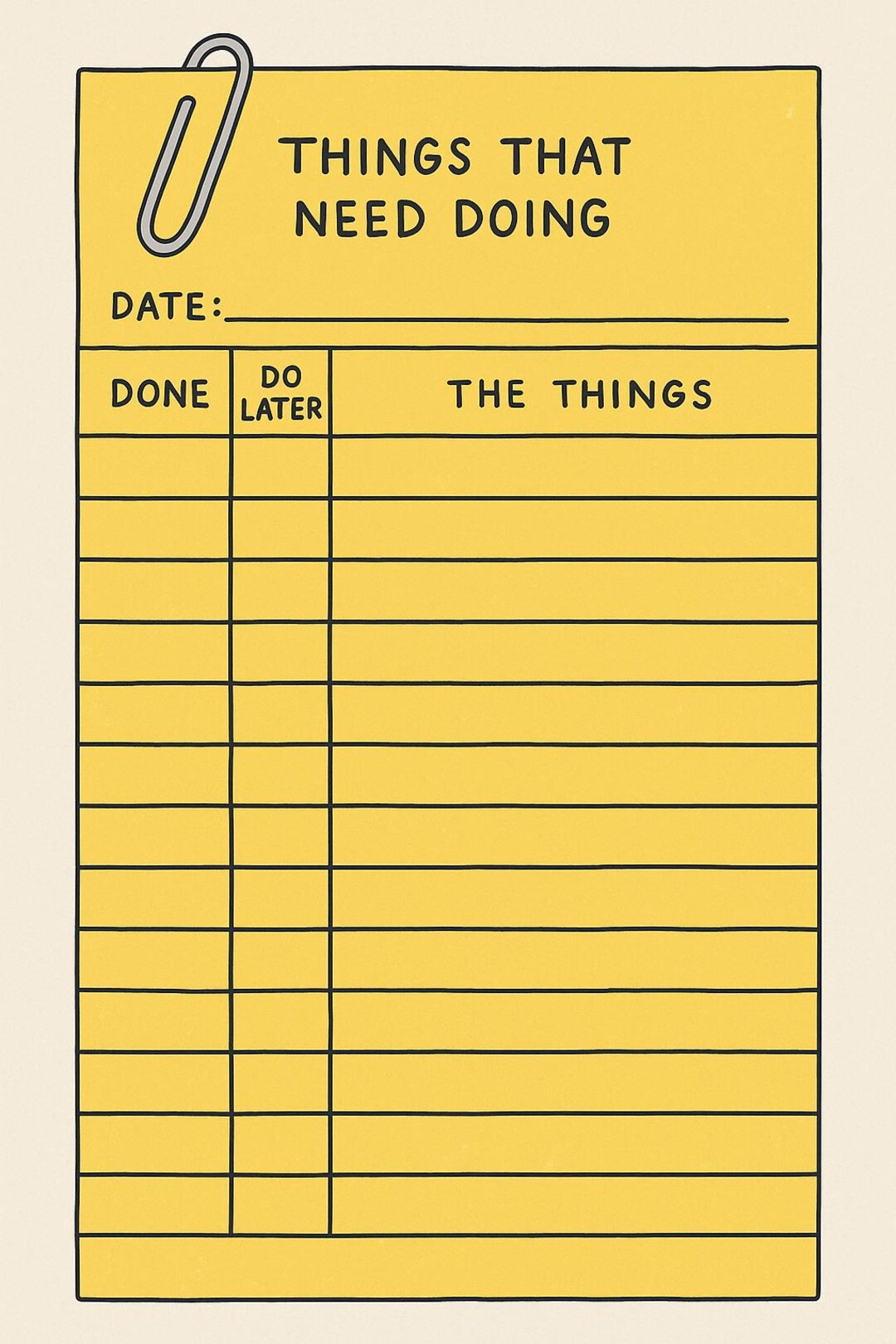 Retro to Do List Printable: Funny Task Planner (digital Download) - Etsy