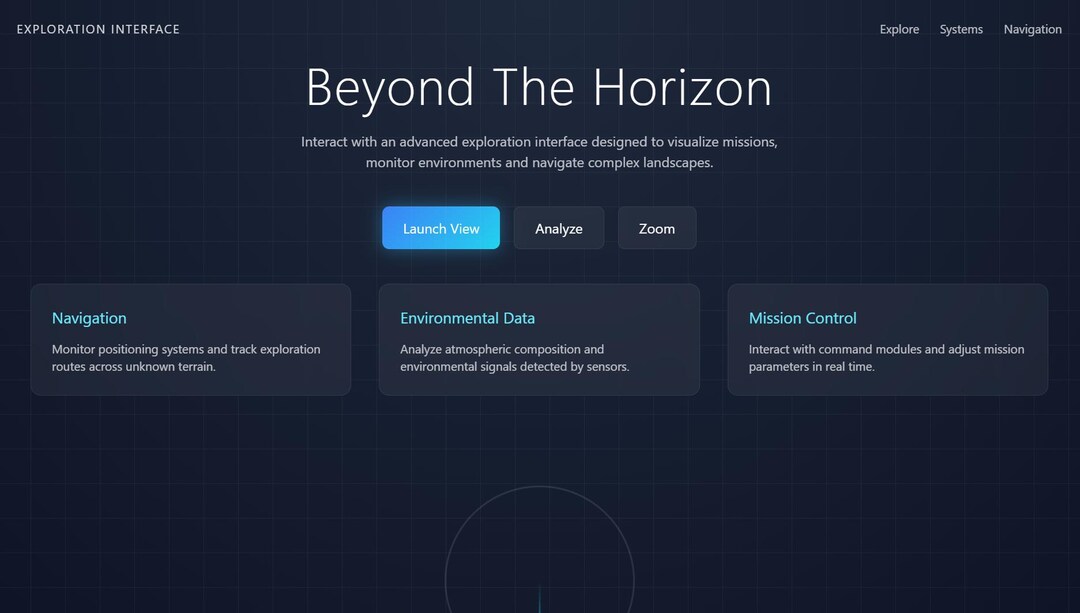 Exploration UI Website Template | Modern Responsive HTML Tech Dashboard ...