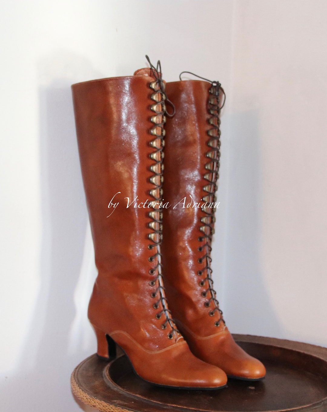 Knee High Boots Granny Style Boots Leather Boots Victorian Style knee-high-boots-granny-style-boots-leather-boots-victorian-style