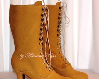 mustard coloured ladies boots