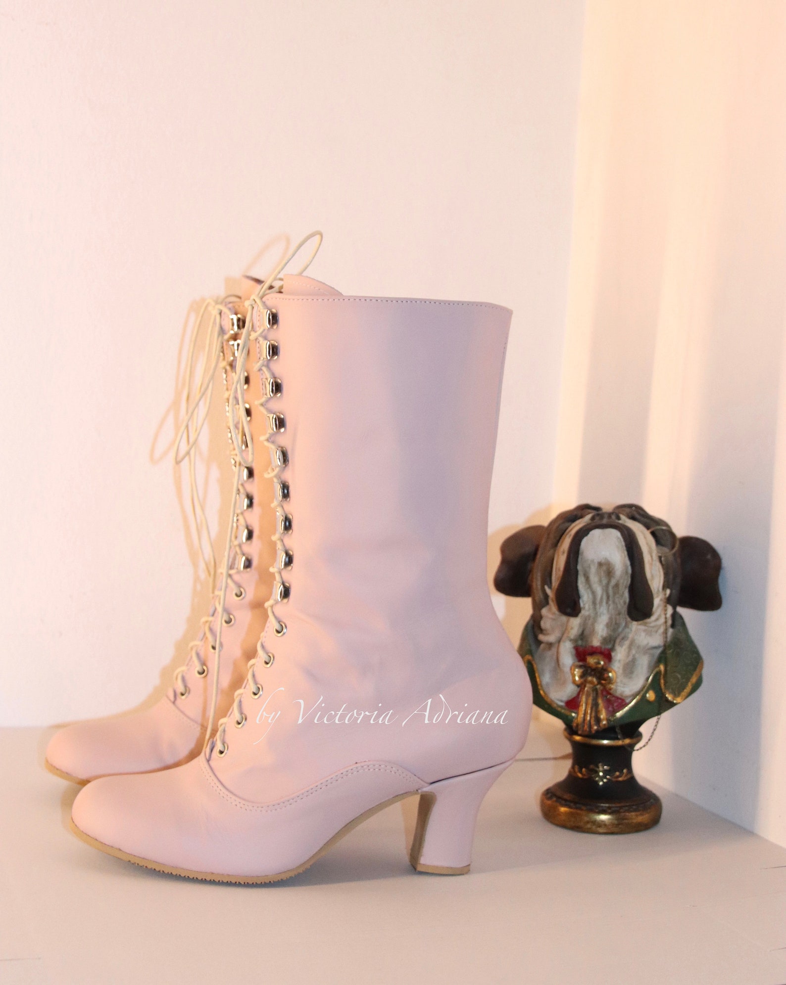 dusty pink boots