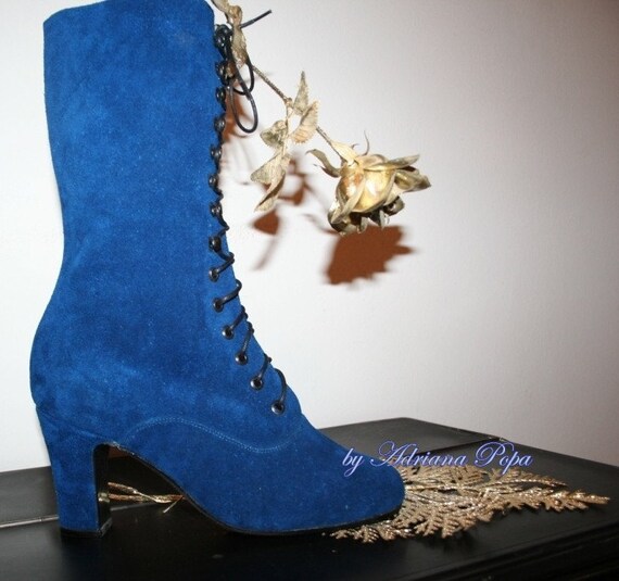 blue victorian boots