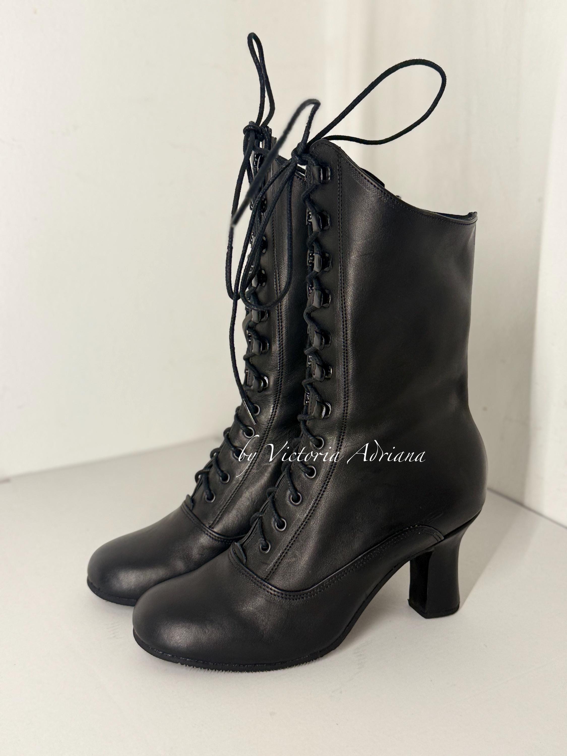 Bottines French Cancan Cuir Cancan Boots France - Main Image
