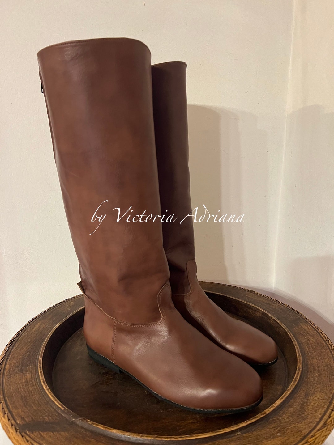 Riding Boots , Leather Riding Boos , Men's Equestrian Boots , Worn