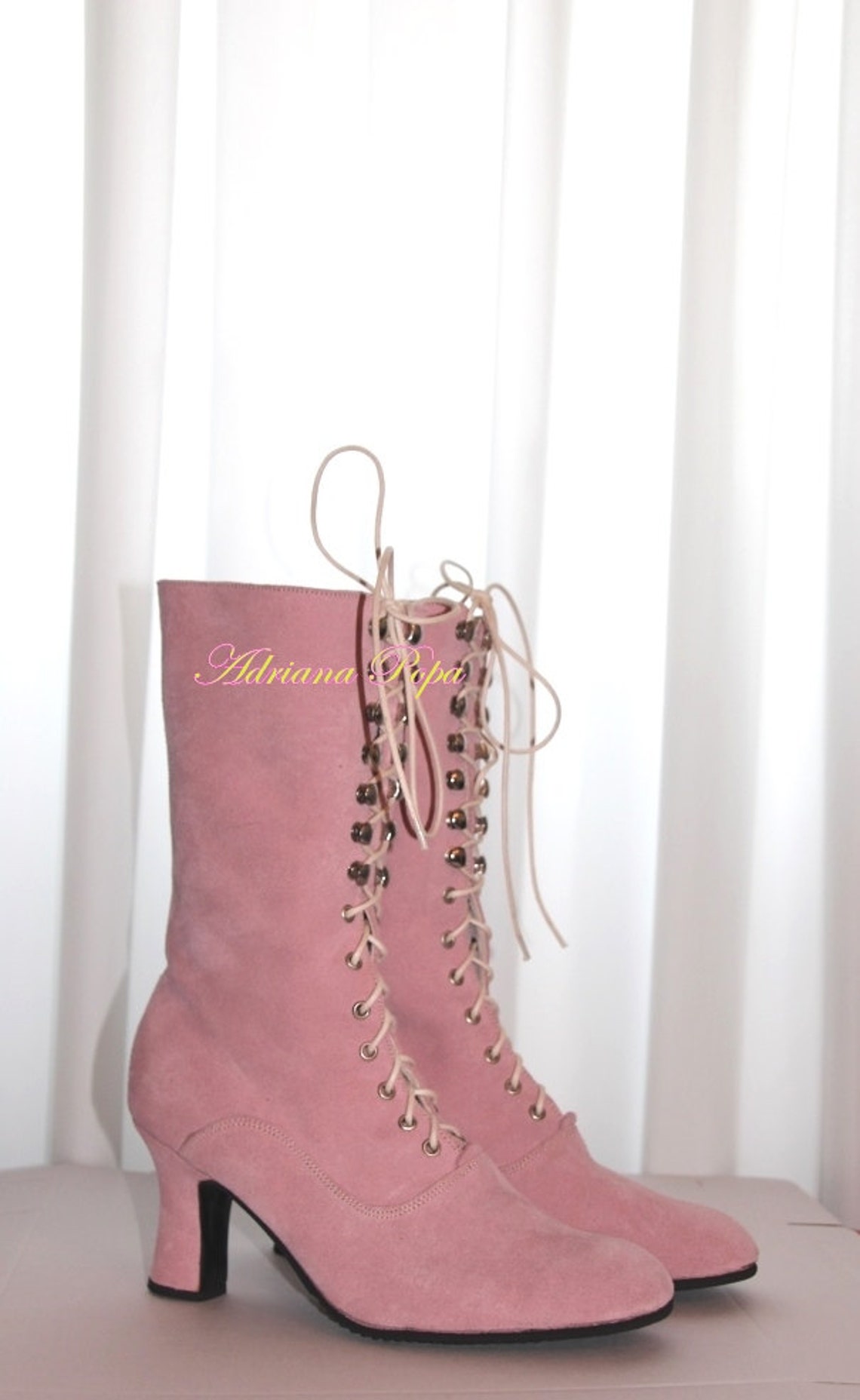 Borbonese Pink Genuine Leather Women Boot