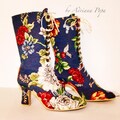Baroque fabric Boots , Brocade Boots , Eco fabric Boots , Lace up Boots , Victorian Boots , Regency Boots , Theatrical Boots , Bridal Boots product logo