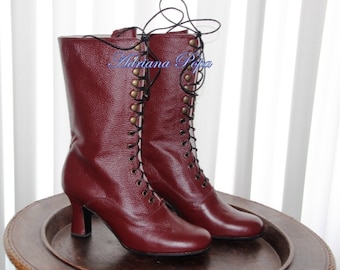 1900年代アンティーク エドワード ボタンブーツ シューズ ブラック