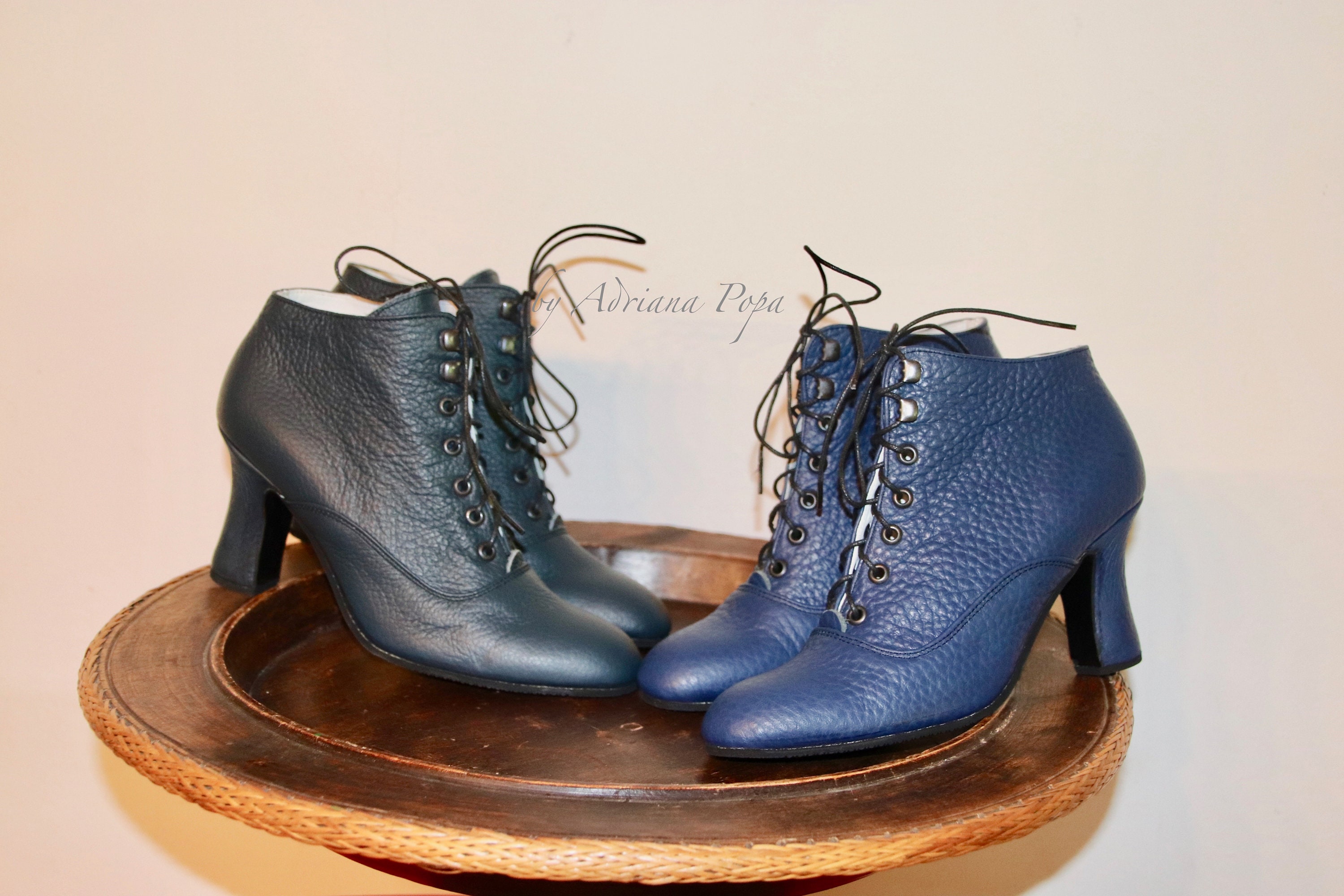 Victorian Navy Boots