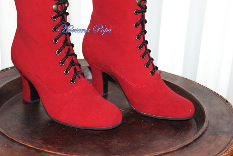 red granny boots