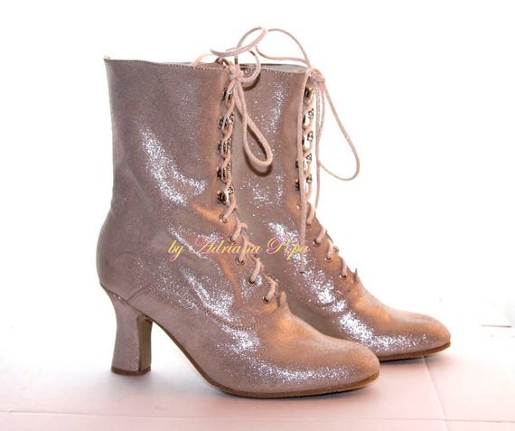 Hochzeit Stiefel, viktorianischen Stiefel, Braut viktorianischen Stiefel, Schnürschuhe Elfenbein Super Glitzer Stiefel, Stiefeletten Shinny, Hochzeit Stiefel, viktorianischen Stiefel, Braut viktorianischen Stiefel, Schnürschuhe Elfenbein Super Glitzer Stiefel, Stiefeletten Shinny,