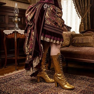 Gold shimmer Boots , leather Boots , Gold glitter Boots , shinny Gold Boots , Gold Metallic Boots , lace up Boots , Bridal shoes wedding
