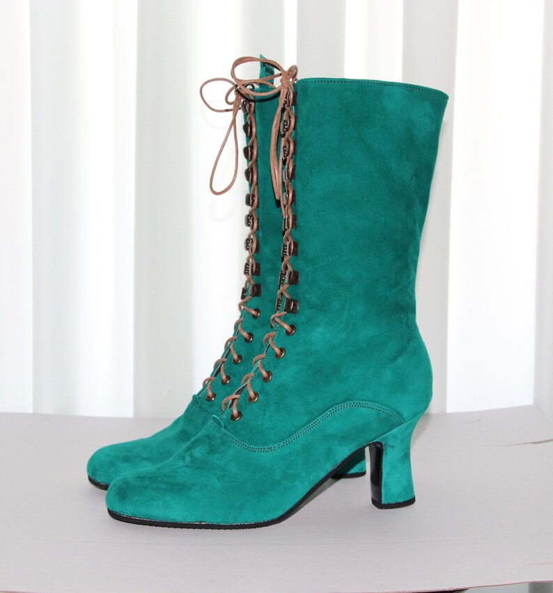 turquoise ankle booties