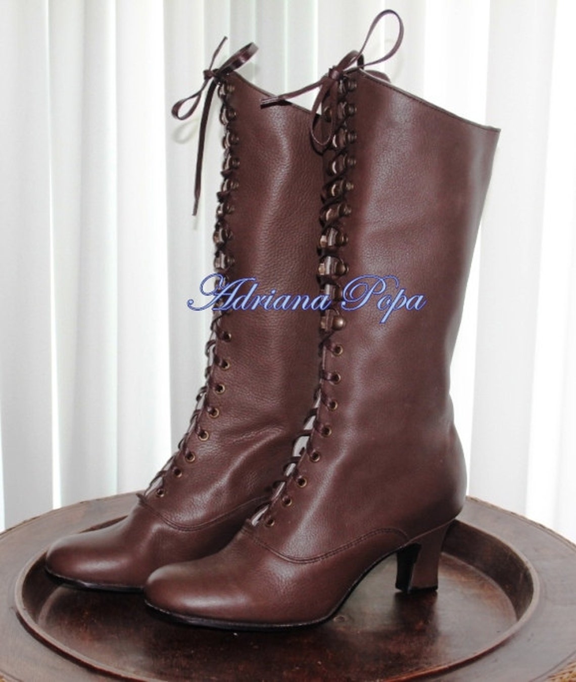 1b60 virginia leather knee high boots