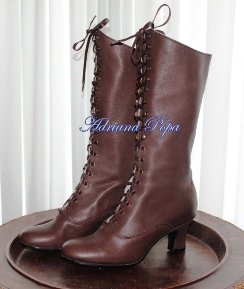 1b99 virginia leather knee high boots