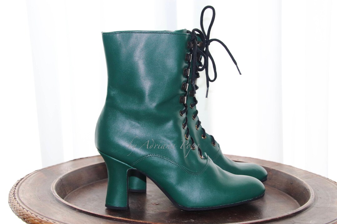 emerald green ankle boots