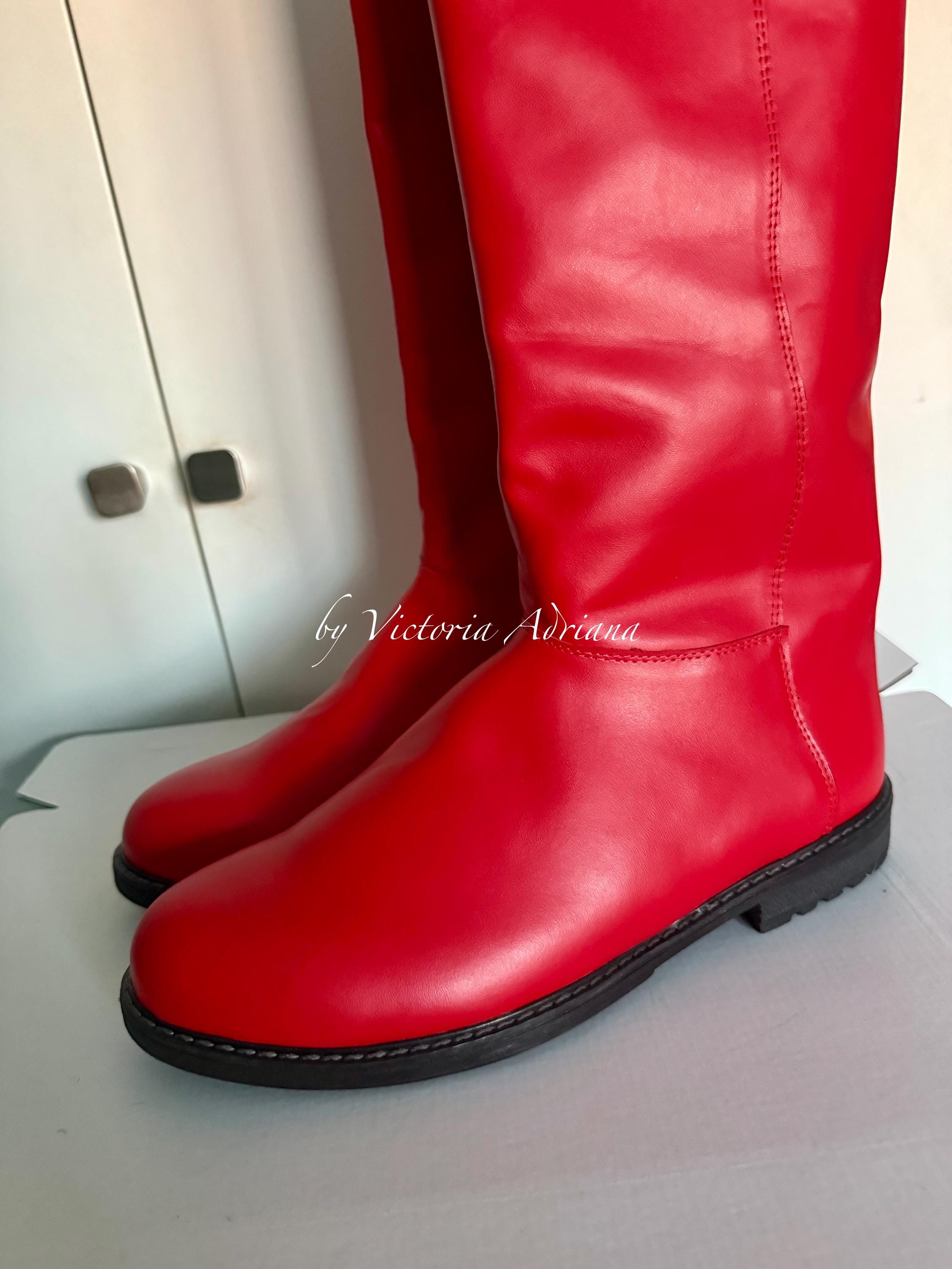 Regency Men's Riding Boot Red Leather Men Boots , Men Riding Boots , Men Leather Boots , Regency ...
