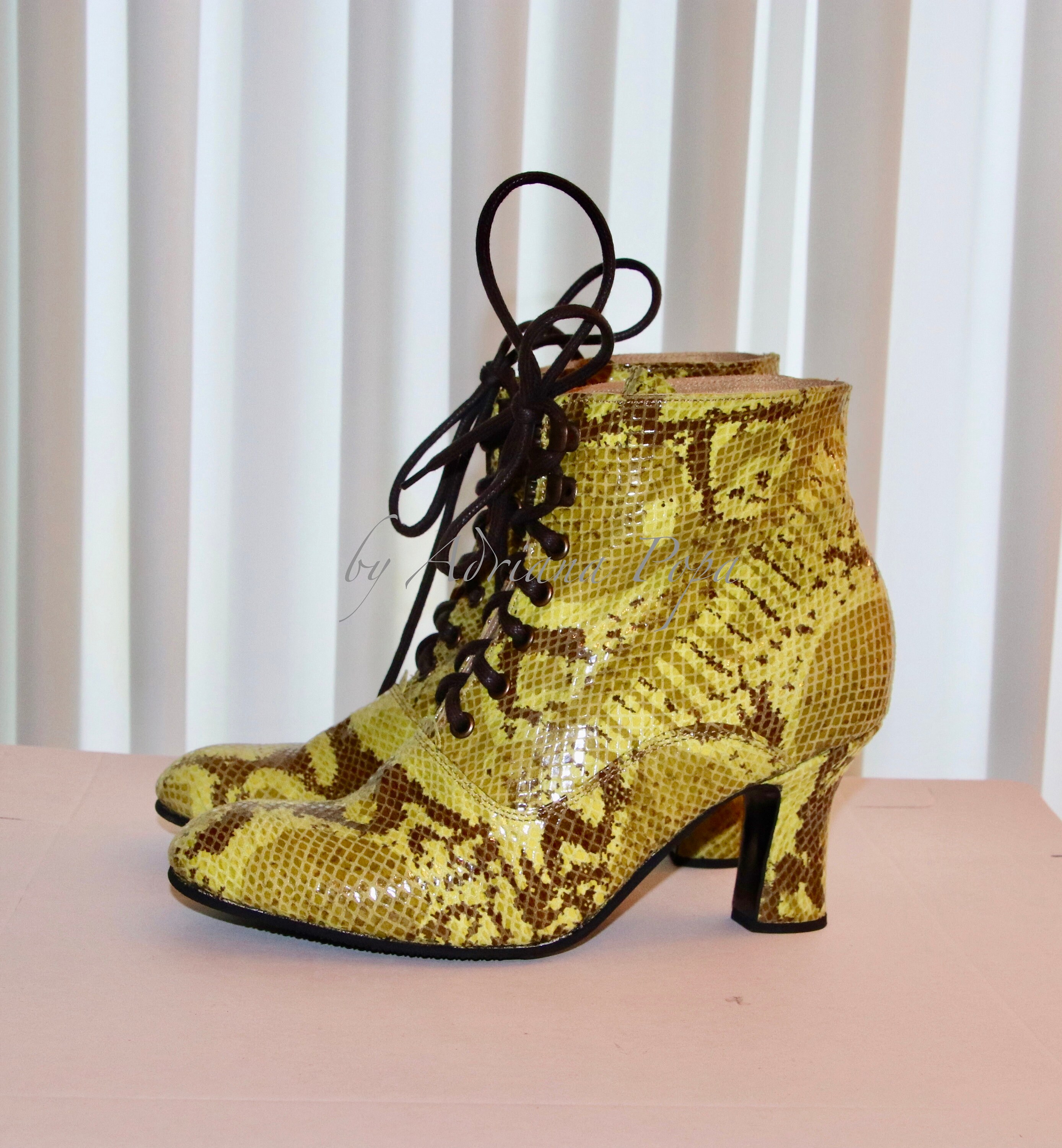 yellow python boots