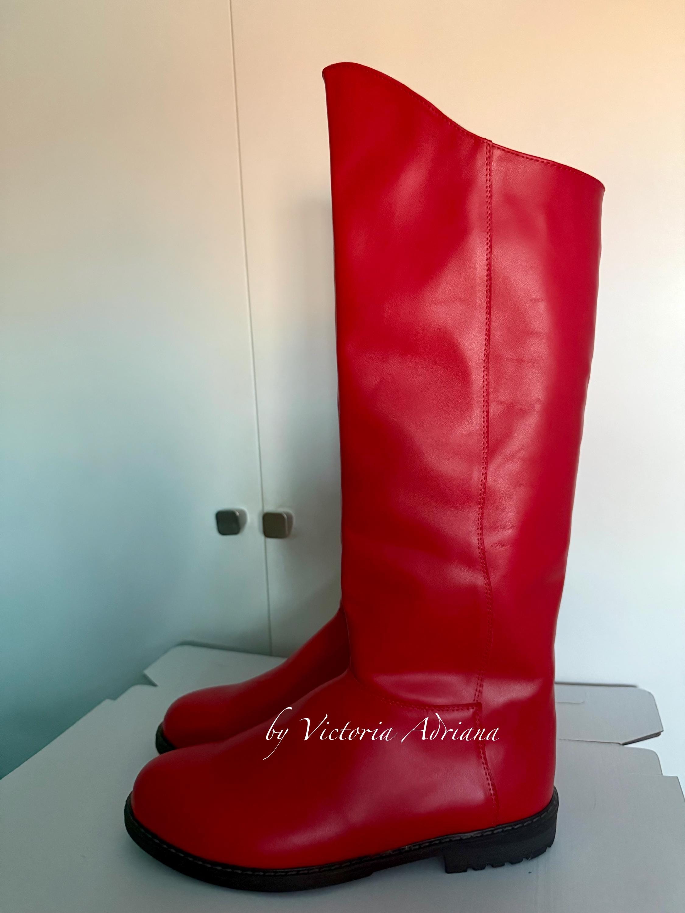 Regency Men's Riding Boot Red Leather Men Boots , Men Riding Boots , Men Leather Boots , Regency ...