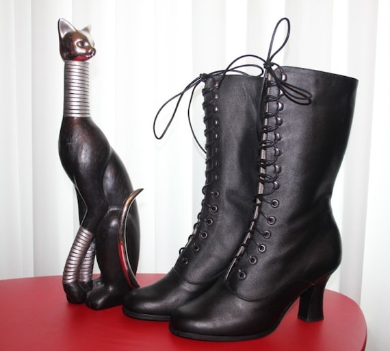 Steampunk black deals boots
