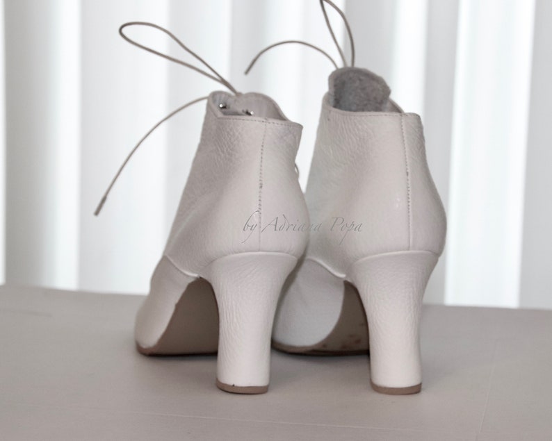 white victorian boots wedding