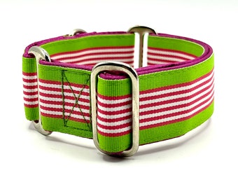 Houndstown 1.5" Watermelon Stripe Lined Martingale Size Medium