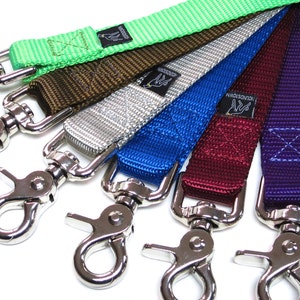 6' Houndstown Banner Leash, 24 Colors, 1 Width, Nickel Hardware image 1