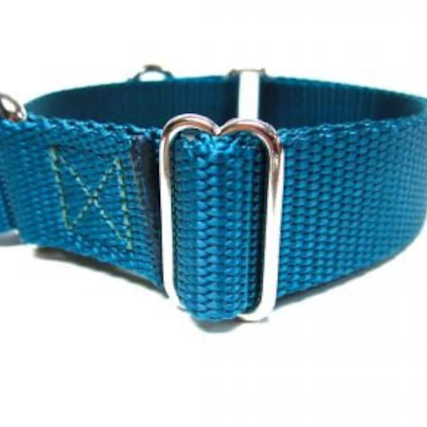 Houndstown Banner Martingale Collar, 24 Colors, 1" Width, Nickel Hardware