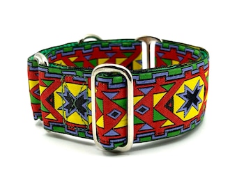 Houndstown 1.5" Primary Aztec Satin Lined Martingale Size Medium