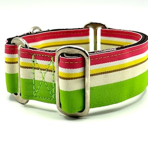 Houndstown 1.5&quot; Stripe Satin Lined Martingale Size Medium