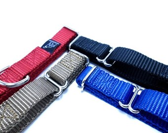 Houndstown Banner Martingale Collar, 20 Colors, 3/4" Width, Nickel Hardware