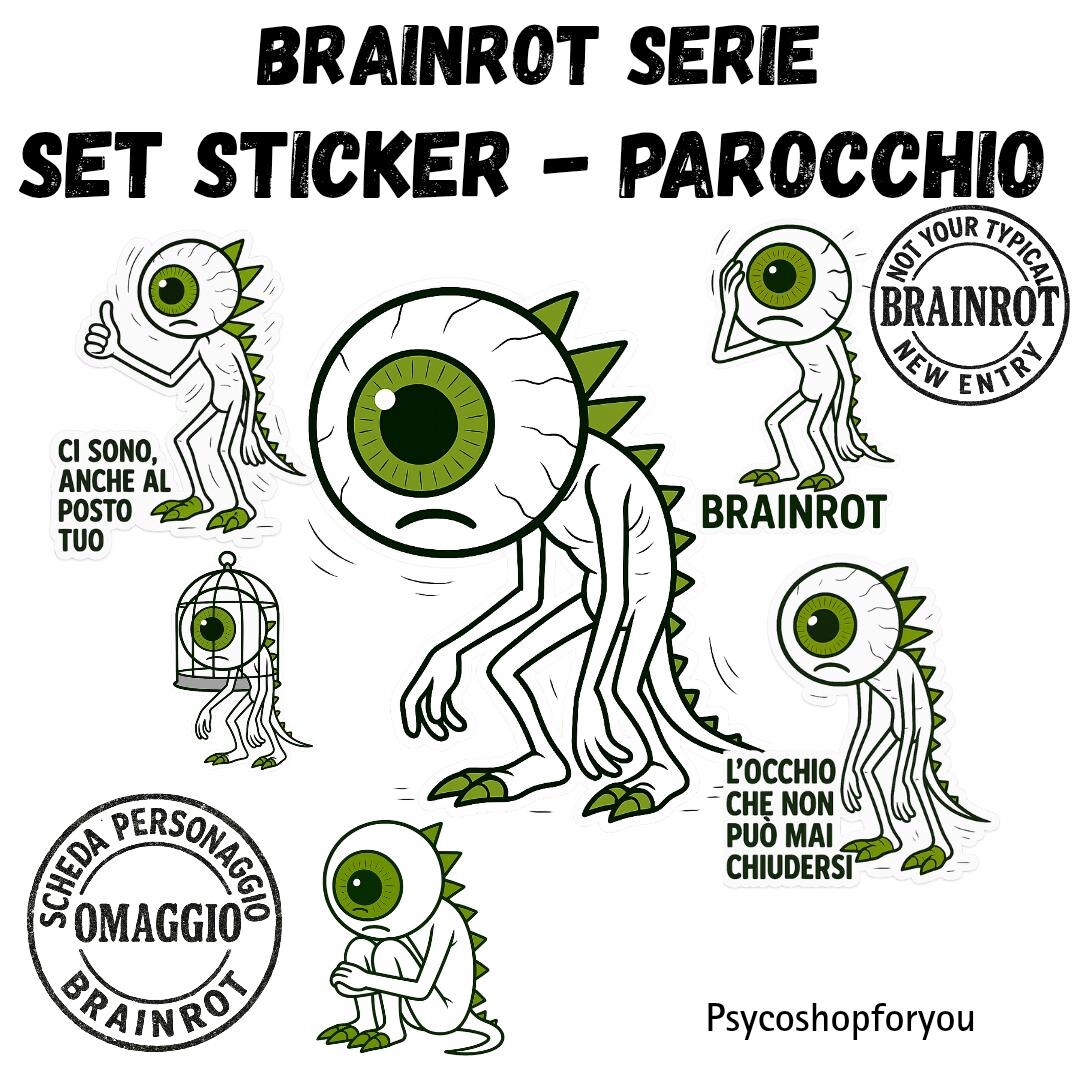 Digital Brainrot Sticker Pack – Parocchio Set (8 Pngs) + PDF Character ...