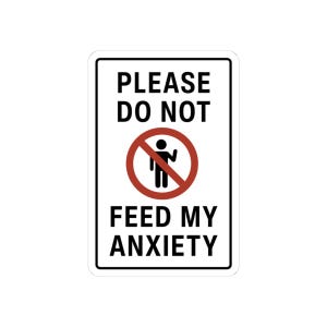 Funny Anxiety Sticker: Mental Health Vinyl Decal - Laptop, Water Bottle Therapy Humor Gift image 2