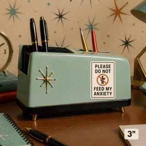 Funny Anxiety Sticker: Mental Health Vinyl Decal - Laptop, Water Bottle Therapy Humor Gift image 6