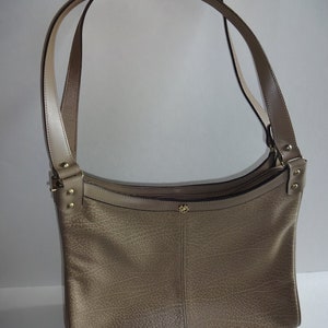 Vintage Brown John Romain Leather Pebbled Purse Shoulder Bag USA