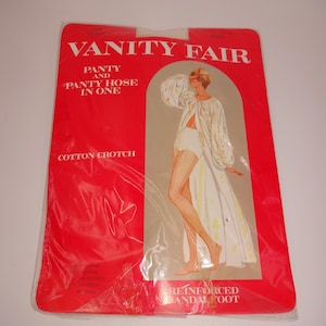 NOS Vintage Vanity Fair Nylons Panty & Pantyhose In One Hose Sunny Beige M 755