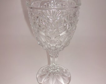 Crystal D&#39;Adriana Luna Clear Water Glass Goblet Stemware 6-1/4&quot;
