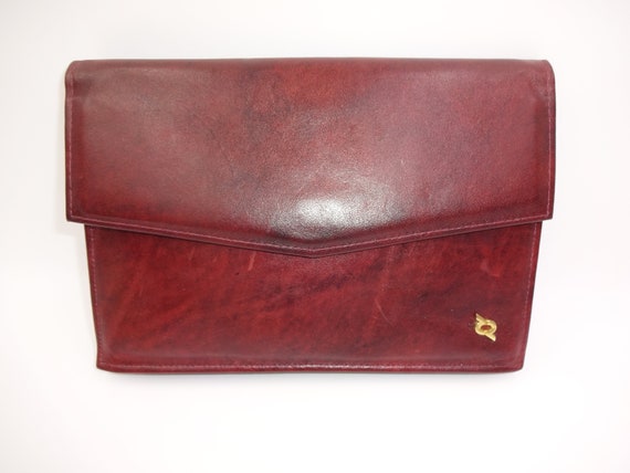 Vintage Brown Rolfs Designer Collection Cowhide Leather Purse Clutch Bag Etsy UK