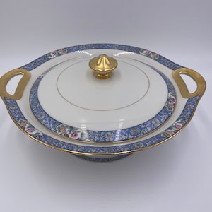 Vintage Theodore Haviland Limoges India Round Covered Vegetable Bowl France
