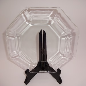 Vintage Arcoroc Octime Clear Dessert Bread Salad Plate Octagon 7&quot; France