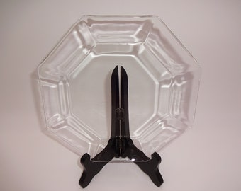 Vintage Arcoroc Octime Clear Dessert Bread Salad Plate Octagon 7&quot; France