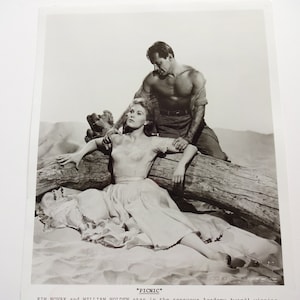 Vintage 1950s Movie Picnic Kim Novak William Bill Holden Press Promo Photo 1955