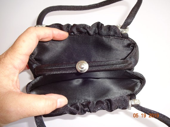 Small Vintage Ande Ande' Purse Black Evening Bag … - image 5