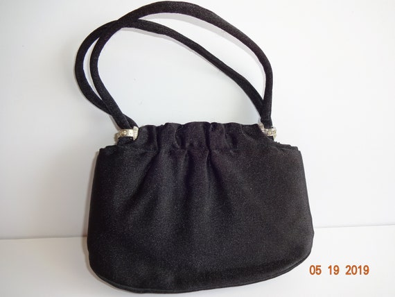 Small Vintage Ande Ande' Purse Black Evening Bag … - image 1