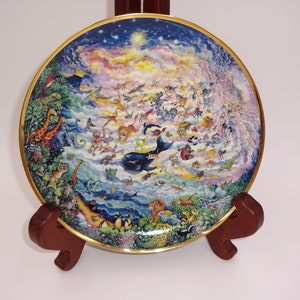 Vintage 1990s Franklin Mint Heirloom In The Beginning Porcelain Plate Bill Bell 1991